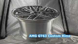 AMG GT63 এর জন্য 22x10 এবং 22x12 পালিশ কাস্টম 2-PC নকল রিম