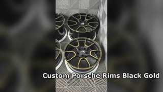 পোর্শে OEM রিমস ব্ল্যাক গোল্ড 18~24 ইঞ্চি