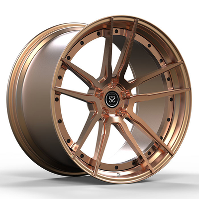 Mustang GT500 এর জন্য 21x12 2 পিস নকল অ্যালয় রিমস 5x114.3 ব্রোঞ্জ পেইন্ট