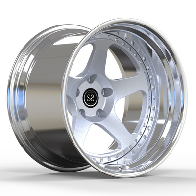 Porsche GT4 Rims 2 PC নকল চাকার বড় ঠোঁট পালিশ 19x12J নেগেটিভ অফসেট
