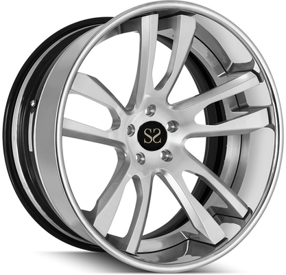 BMW X3 G01 2Piece নকল চাকার 24 ইঞ্চি অ্যালুমিনিয়াম অ্যালয় ক্লিয়ার ব্রাশ
