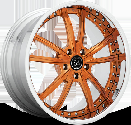 অরেঞ্জ মেশিনের মুখ 2pc ভাঁজ চাকার 5x112 5x120 জন্য GT50 BMW 525i