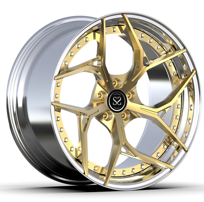 এস ক্লাস E63s W213 21x9.5 এবং 21x11 কাস্টম গোল্ড পোলিশ 2-পিসি রিমস