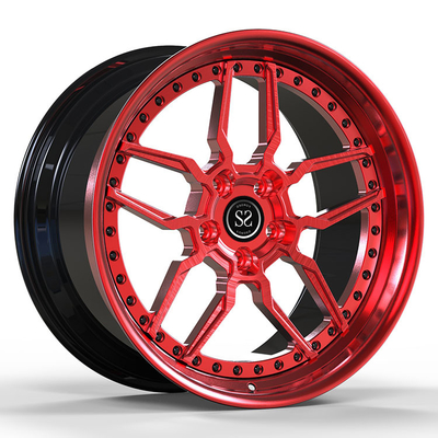 19x10 ET25/19x12ET20/5x114.3/60.1 2 পিস ফোরজড হুইল কাস্টম রেড ডিস্ক
