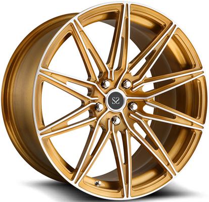 21x8.5ET30/21x9.5ET43 5x112/66.6 বিএমডব্লিউ এক্স 3 জি01 এর জন্য স্যাটিন ব্রোঞ্জ মেশিনযুক্ত ফেস রিম