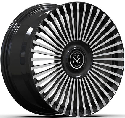 19x8.5 and 19x9.0 Gloss Black Diamond Cutting Face 1-PC Forged Rims for Mercedes-Benz v class bus