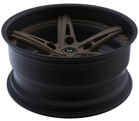 Satin Black and Dark Bronze Custom 2-PC Rims for Land Rover Defender L316 2014