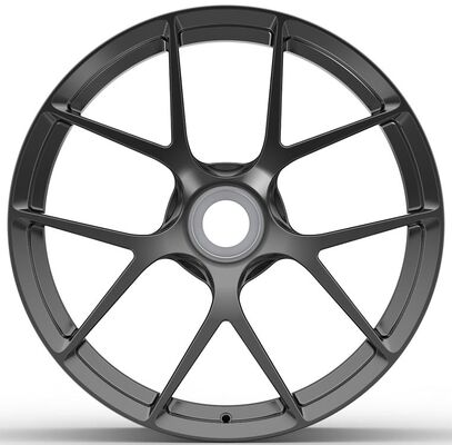 Porsche Turbo 21x9.5 and 22x12 Hyper Silver,Black 1 Piece Forged Wheels