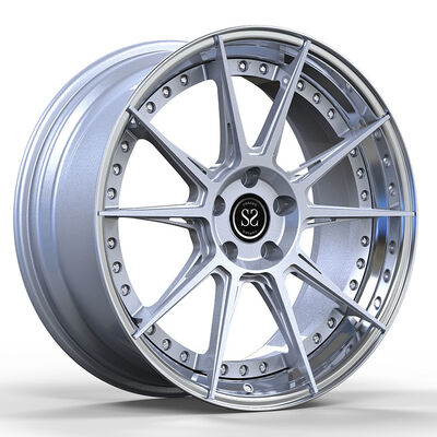 19x8.5 Silver Polished 2-PC Forged Rims for Audi S3