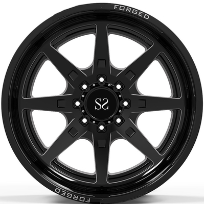22x10, 22x12, এবং 22x14 চকচকে কালো মিলিং উইন্ডোজ 4x4 চাকা / গভীর ঠোঁট জাল বন্ধ রোড Rims