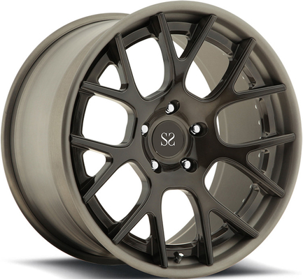 BMW M3 5x112 এর জন্য ম্যাট ব্ল্যাক মেশিনড ফেস টু পিস নকল চাকা