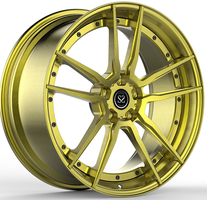 Audi RS6 এর জন্য অ্যালুমিনিয়াম অ্যালয় 20 X 10.5 গোল্ড ব্রাশ নকল অ্যালয় হুইল