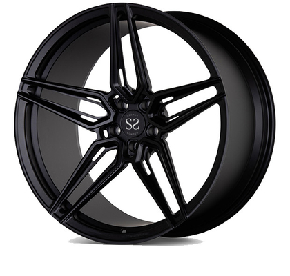 পোর্শ 911 সাটিন ব্ল্যাক জাল রিমস Monoblock 112mm PCD